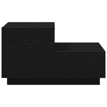 Nattduksbord Svart Ek 70 x 36 x 40,5 cm Konstruerat trä