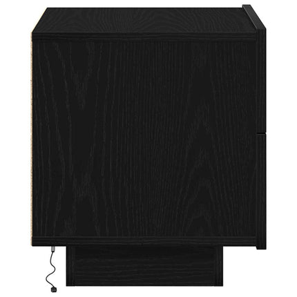 Nattduksbord Svart Ek 70 x 36 x 40,5 cm Konstruerat trä