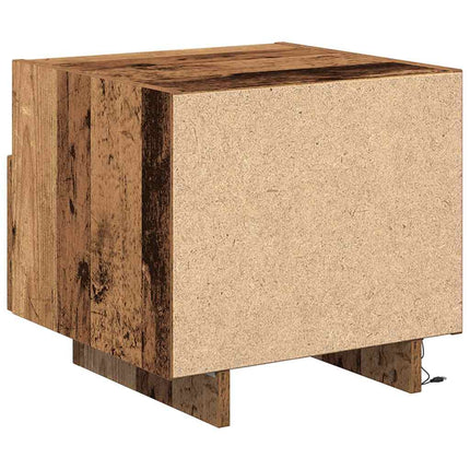 Nattduksbord 2 pcs Gammalt trä 40 x 39 x 37 cm Konstruerat trä