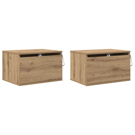 Väggmonterad sänggavel 2 pcs Artisan Ek 50 x 36 x 30 cm
