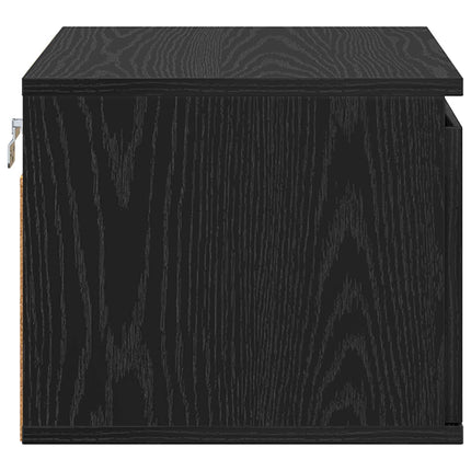 Väggmonterad sänggavel 2 st Svart Ek 50 x 36 x 30 cm