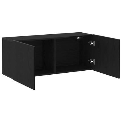 TV-bänkset Svart Ek 100 x 30 x 41 cm Konstruerat trä