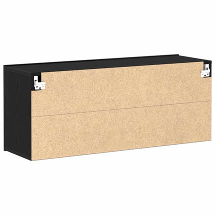 TV-bänkset Svart Ek 100 x 30 x 41 cm Konstruerat trä