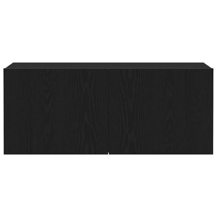 TV-bänkset Svart Ek 100 x 30 x 41 cm Konstruerat trä