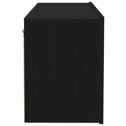 TV-bänkset 100 x 30 x 41 cm Svart Ek Konstruerat trä