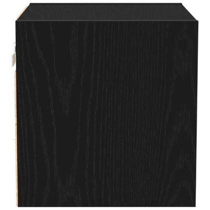 LED Väggsängs Skåp Svart 30 x 28,5 x 30 cm Konstruerat trä