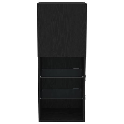 TV-bänkset 40,5 x 30 x 102 cm Svart Ek Konstruerat trä