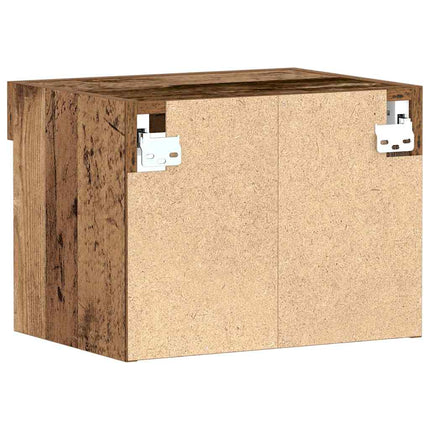 TV-bänkset 2 pcs Gammalt trä 40 x 30 x 30 cm Konstruerat trä