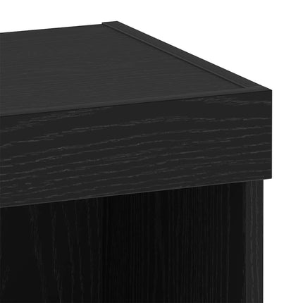 TV-bänkset 2 pcs Svart Ek 40 x 30 x 30 cm Konstruerat trä