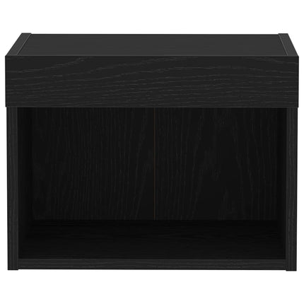 TV-bänkset 2 pcs Svart Ek 40 x 30 x 30 cm Konstruerat trä