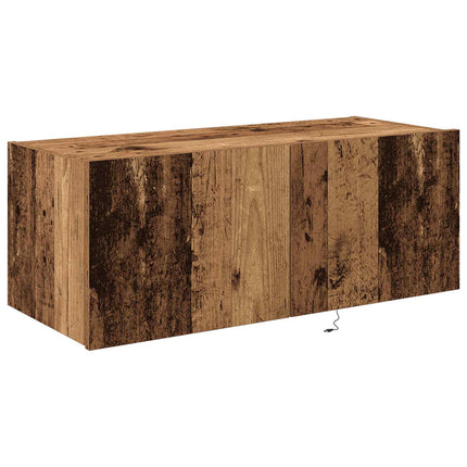 TV Vägghylla 80 x 35 x 31 cm Gammalt trä Konstruerat trä