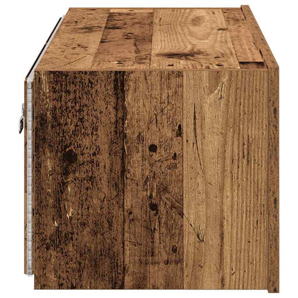 TV Vägghylla 80 x 35 x 31 cm Gammalt trä Konstruerat trä