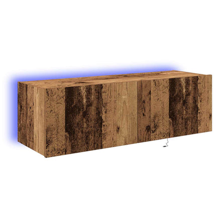 TV Vägghylla 2 pcs Gammalt trä 100 x 35 x 31 cm Konstruerat trä