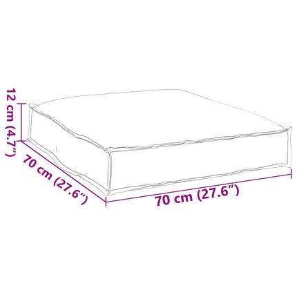Kudde Kräm 70 x 70 x 12 cm Oxford Tyg