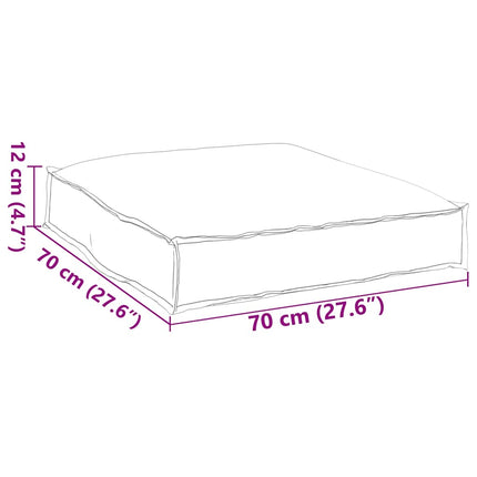 Kudde Taupe 70 x 70 x 12 cm Oxford Tyg