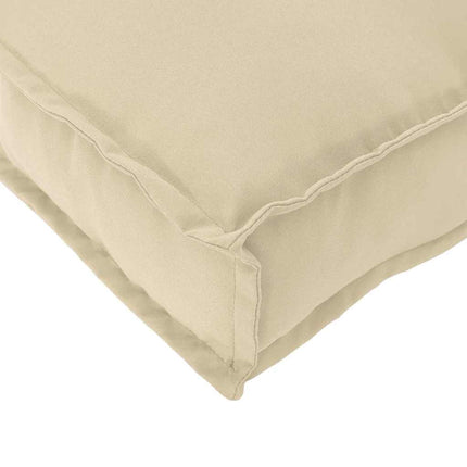 Kudde Beige 80 x 80 x 12 cm Oxford Tyg