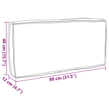 Kudde Antracit 80 x 40 x 12 cm Oxford Tyg