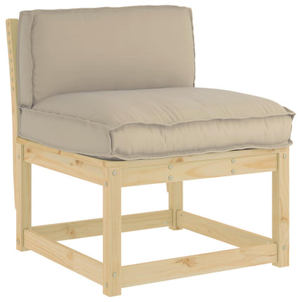 Kudde Taupe 80 x 40 x 12 cm Oxford Tyg