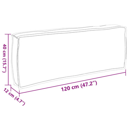 Kudde Beige 120 x 40 x 12 cm Oxford Tyg