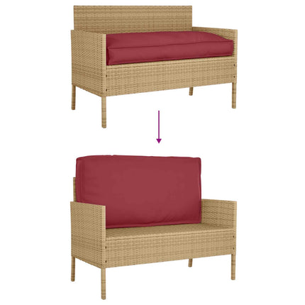 Kudde Vinröd 120 x 60 x 12 cm Oxford Tyg