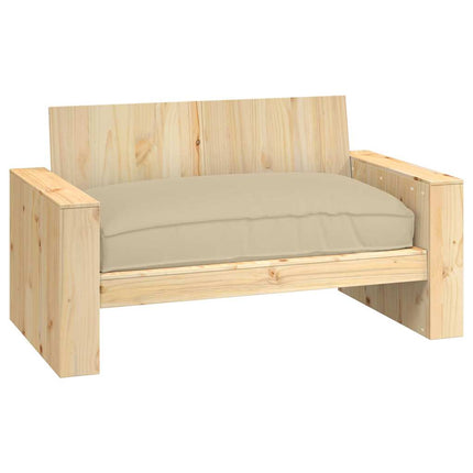 Kudde Beige 120 x 80 x 12 cm Oxford Tyg