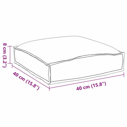 Kudde 2 pcs Beige 40 x 40 x 8 cm Oxford Tyg
