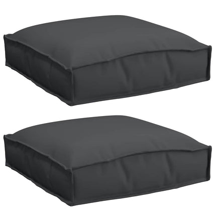 Kudde 2 pcs Svart 40 x 40 x 8 cm Oxford Tyg