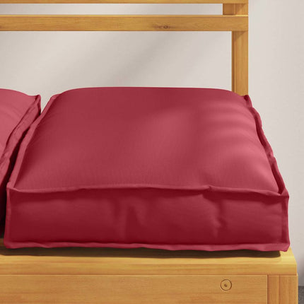 Kudde 4 pcs Vinröd 40 x 40 x 8 cm Oxford Tyg
