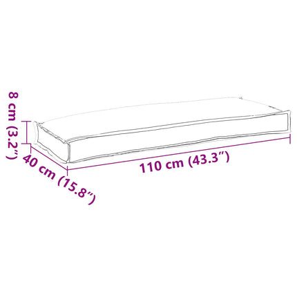 Kudde Kräm 110 x 40 x 8 cm Oxford Tyg