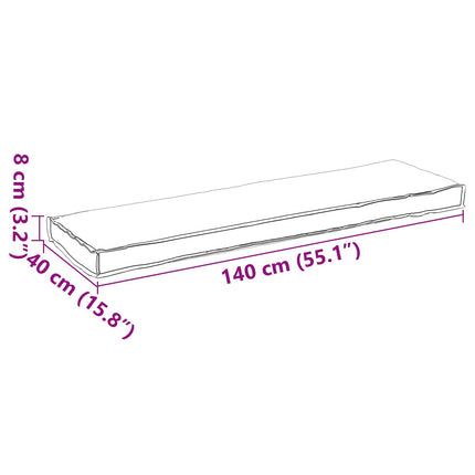 Kudde Beige 140 x 40 x 8 cm Oxford Tyg