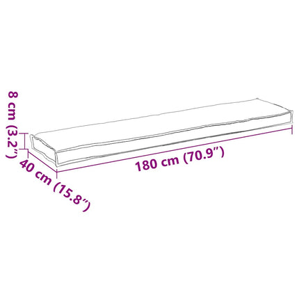 Pallkudde Taupe 180 x 40 x 8 cm Oxford Tyg
