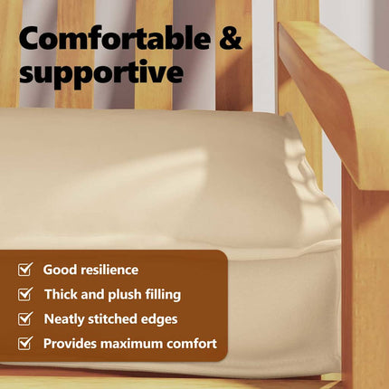 Pallkudde Beige 200 x 40 x 8 cm Oxford Tyg