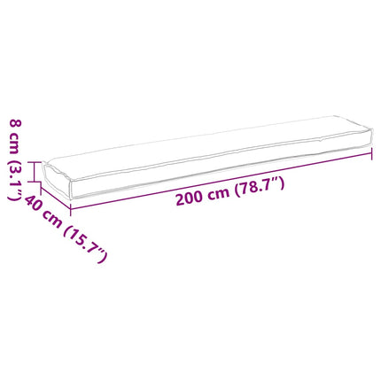 Pallkudde Beige 200 x 40 x 8 cm Oxford Tyg