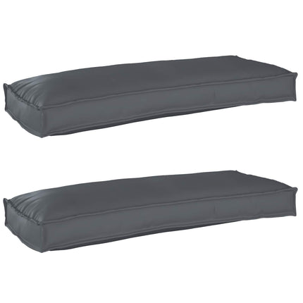 Pallkuddset 2 pcs Antracit 100 x 40 x 8 cm Oxford Tyg