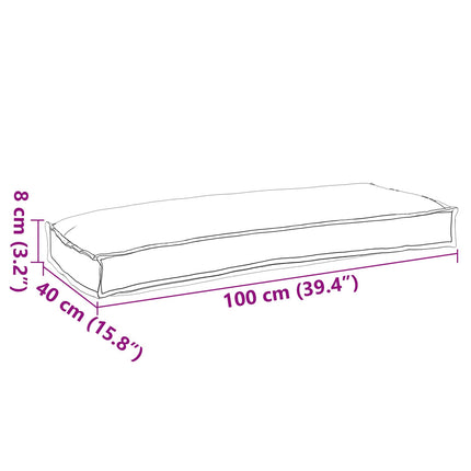 Pallkuddset 2 pcs Antracit 100 x 40 x 8 cm Oxford Tyg