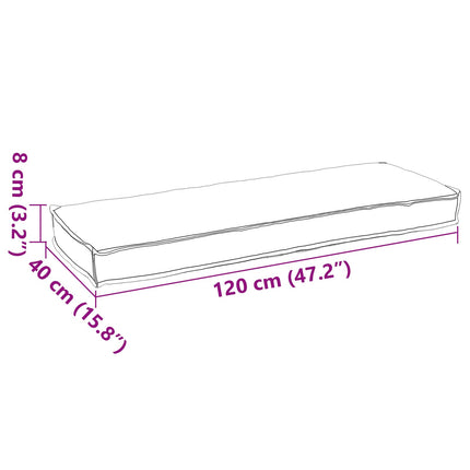 Pallkuddset 2 pcs Svart 120 x 40 x 8 cm Oxford Tyg