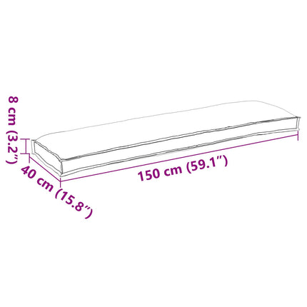 Pallkuddset 2 pcs Grå 150 x 40 x 8 cm Oxford Tyg