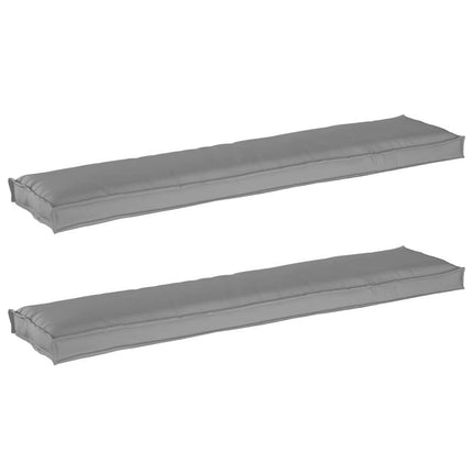 Pallkuddset 2 pcs Grå 180 x 40 x 8 cm Oxford Tyg