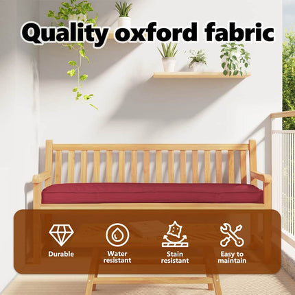 Pallkuddset 2 st Oxford Tyg Vinröd 200 x 40 x 8 cm