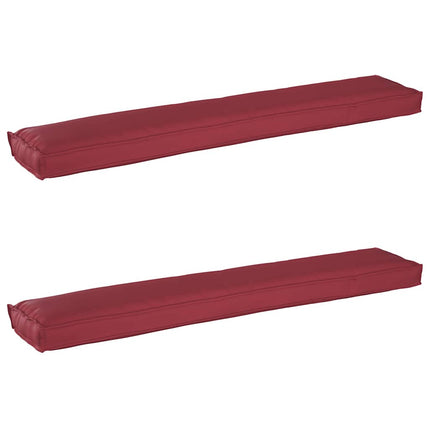 Pallkuddset 2 pcs Vinröd 200 x 40 x 8 cm Oxford Tyg