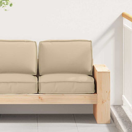 Pallkuddset Oxford Tyg Beige 60 x 60 x 52 cm