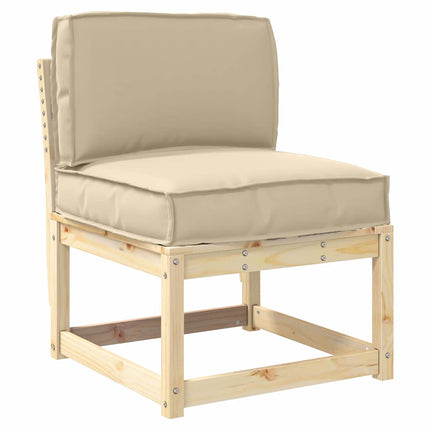Pallkuddset Oxford Tyg Beige 60 x 60 x 52 cm
