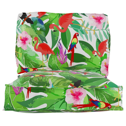 Pallkuddset Blommor 2 pcs Tropisk djungel Oxford Tyg
