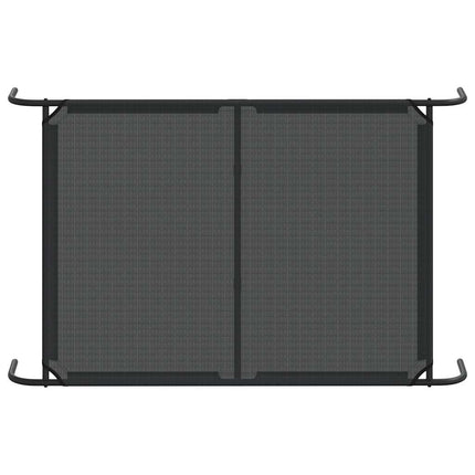 Förhöjd hundbädd svart 130x80x20 cm textilene och stål
