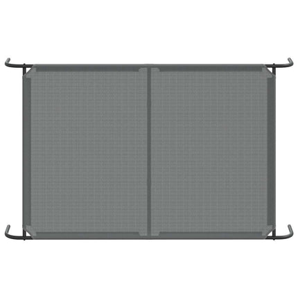 Förhöjd hundsäng grå 150x90x20 cm textilene och stål