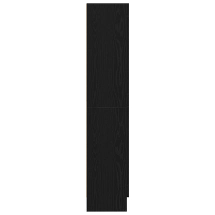 Bokskåp Svart Ek 82,5 x 30,5 x 150 cm Konstruerat trä