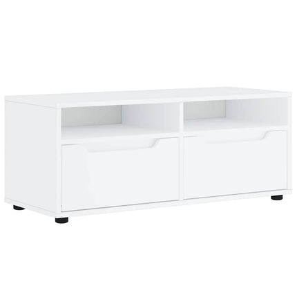 TV-bänk VISNES vit 100x40x38 cm konstruerat trä