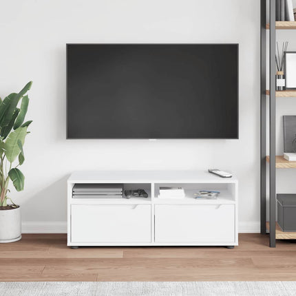 TV-bänk VISNES vit 100x40x38 cm konstruerat trä