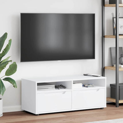 TV-bänk VISNES vit 100x40x38 cm konstruerat trä
