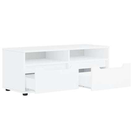 TV-bänk VISNES vit 100x40x38 cm konstruerat trä